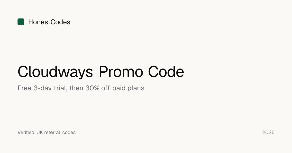 Cloudways Promo Code: 30% Off Paid Plans (Verified Oct 2026)
