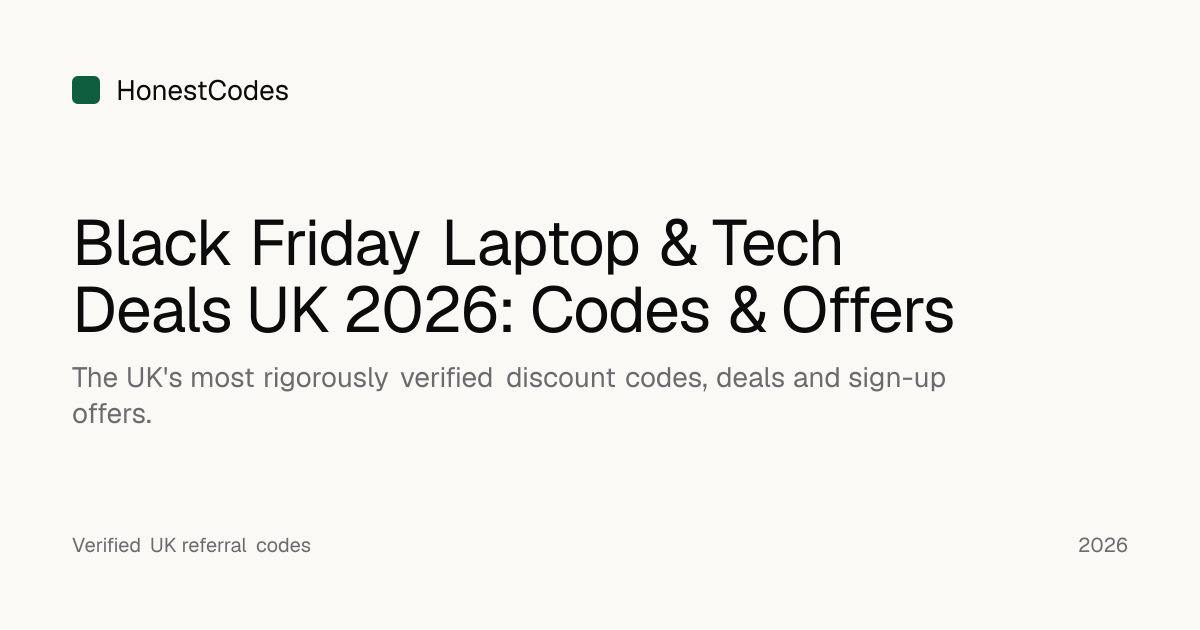 Black Friday Laptop & Tech Deals UK 2026: Codes & Offers