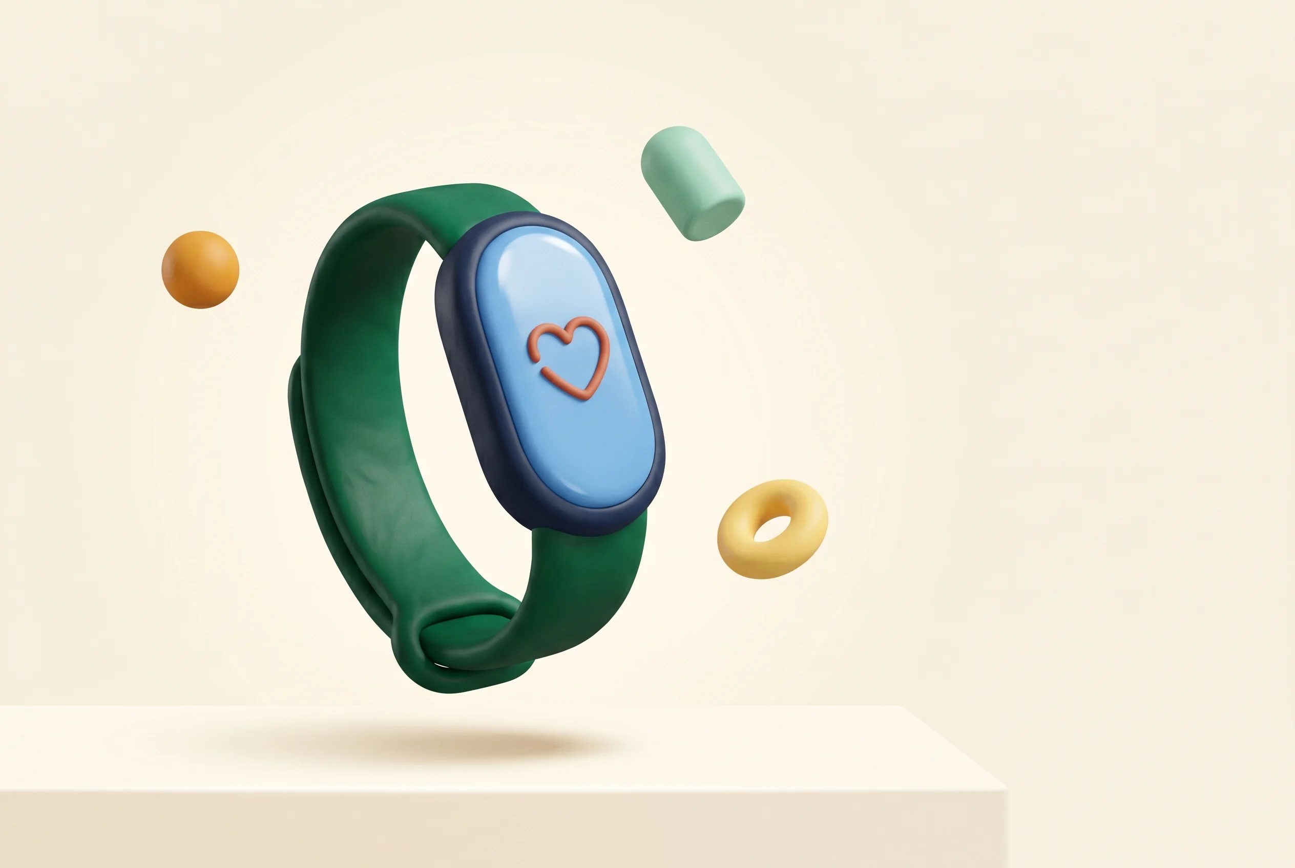 Clay illustration representing the Fitness & Wellness category on HonestCodes.