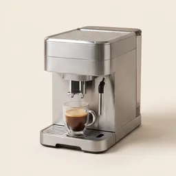 A brushed steel bean-to-cup coffee machine