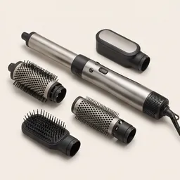 A hot air hair styler with attachments